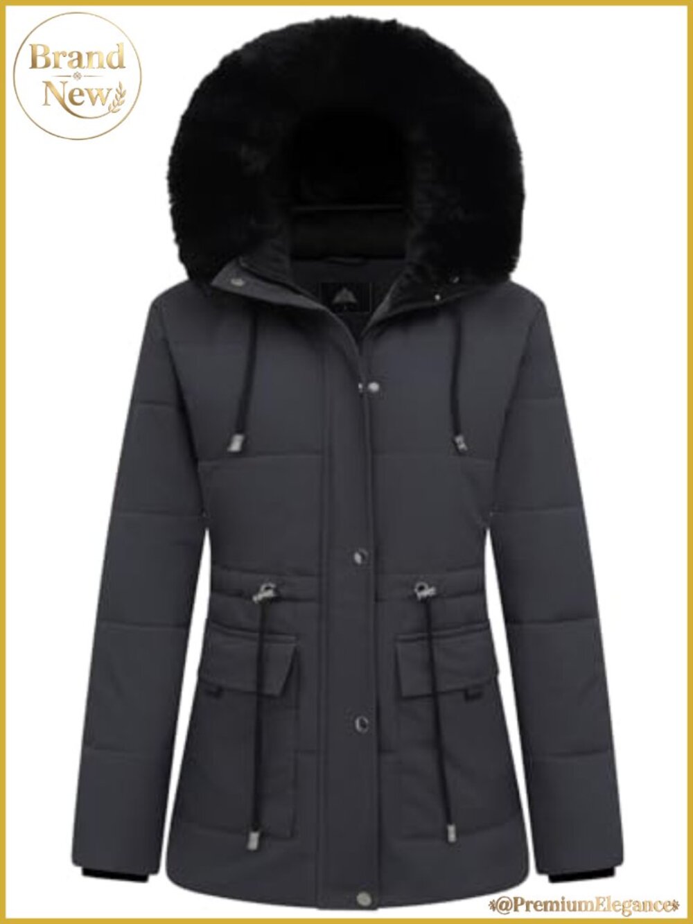 Women's Warm Winter Puffer Coat Fleece Lined Parka